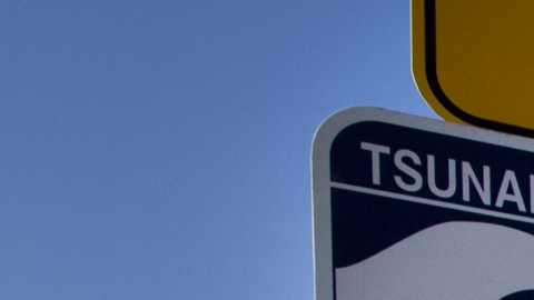 Señal de evacuación por tsunami