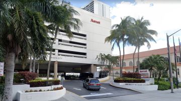 Exteriores del hotel Marriott de Miami donde se ha producido el tiroteo.