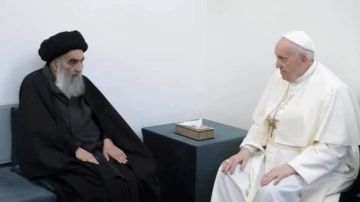 El papa Francisco se reunió con el principal líder religioso chiita, el ayatolá Ali Al Sistani.