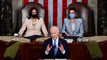 El presidente Biden durante su discurso ante el Congreso y el pueblo de EE.UU. (Getty Images)