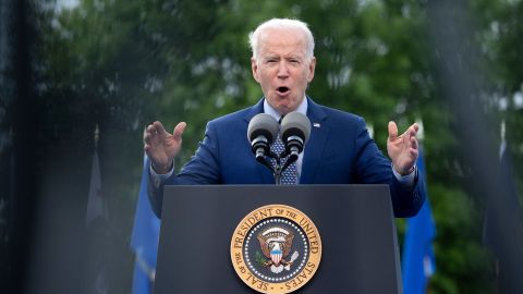 Biden se dirigió a sus seguidores en Duluth, Georgia.