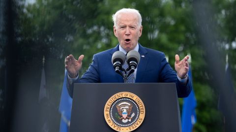 Biden se dirigió a sus seguidores en Duluth, Georgia.