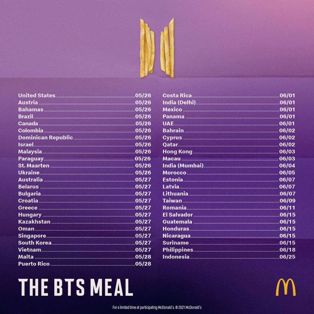 Colaboración entre BTS y McDonald's
