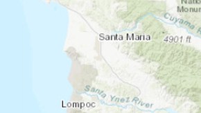 Mapa del Servicio de Geología de Estados Unidos sobre el temblor