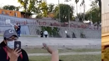 VIDEO: Abuelito canta las mañanitas a su nieto desde el otro lado del Río Bravo, en Eagle Pass, Texas