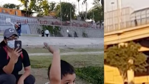 VIDEO: Abuelito canta las mañanitas a su nieto desde el otro lado del Río Bravo, en Eagle Pass, Texas