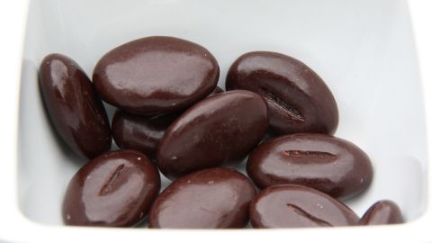 Granos de café con chocolate