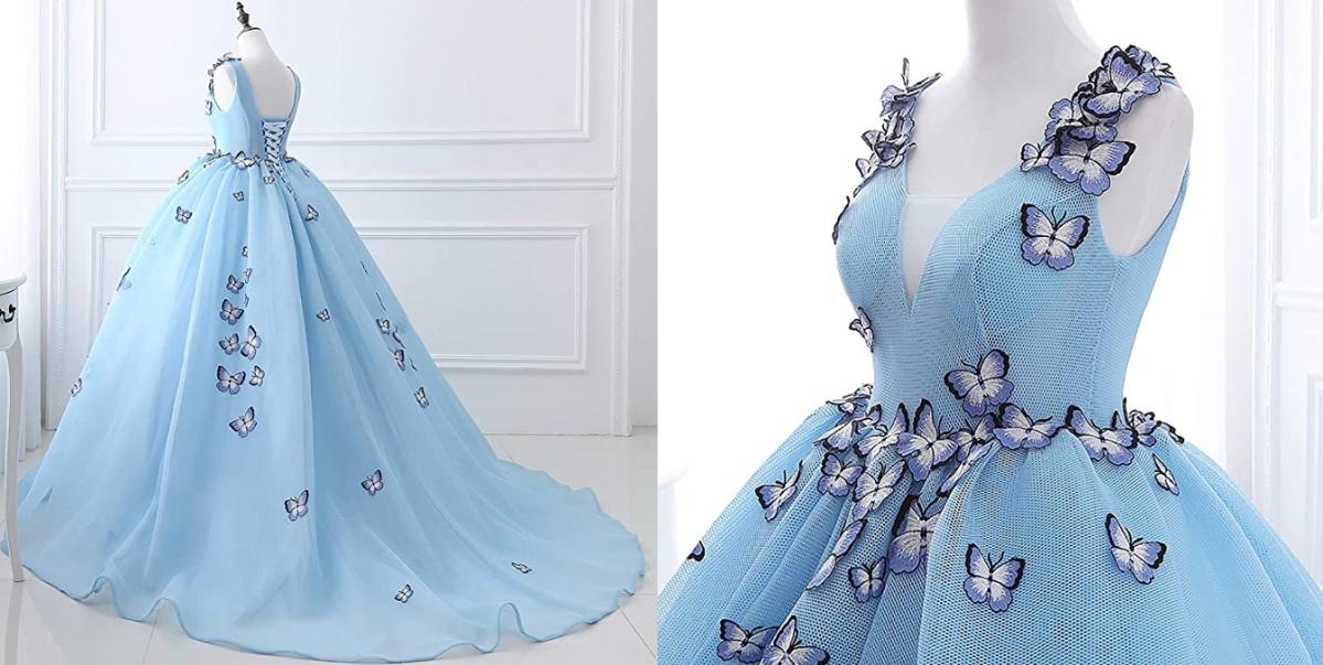 Vestidos de quinceañera con diseño de mariposas - La Opinión Vestidos de quinceañera con diseño de mariposas - La Opinión