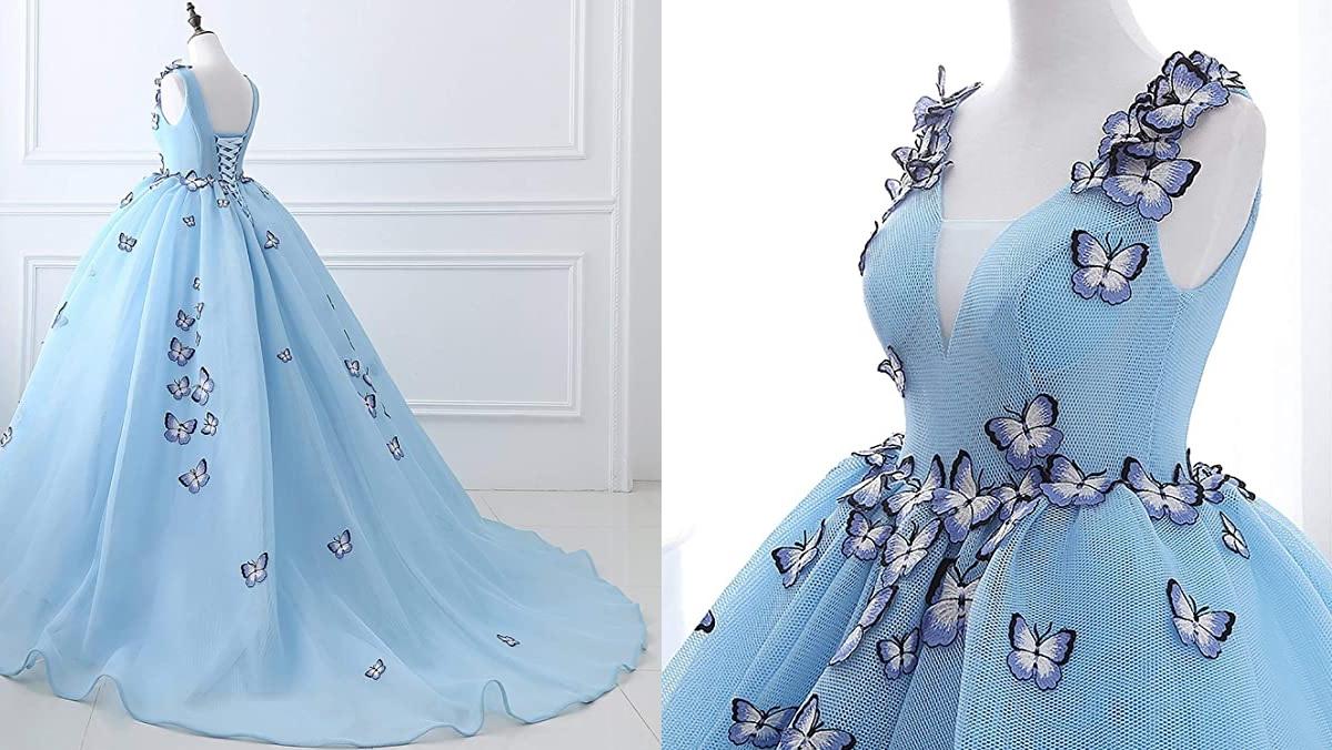 Vestidos de quinceañera con diseño de mariposas - La Opinión
