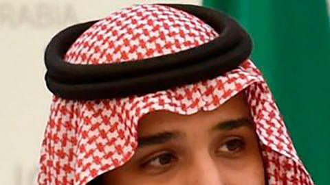 El príncipe heredero Mohamed bin Salman y el presidente de Irán, Hassan Rouhani.