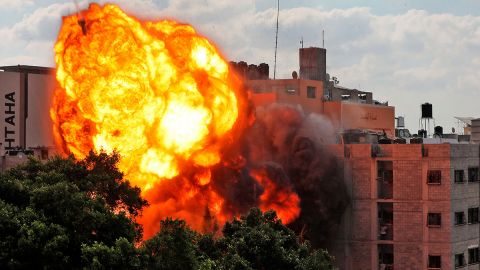 Bombardeo ciudad de Gaza