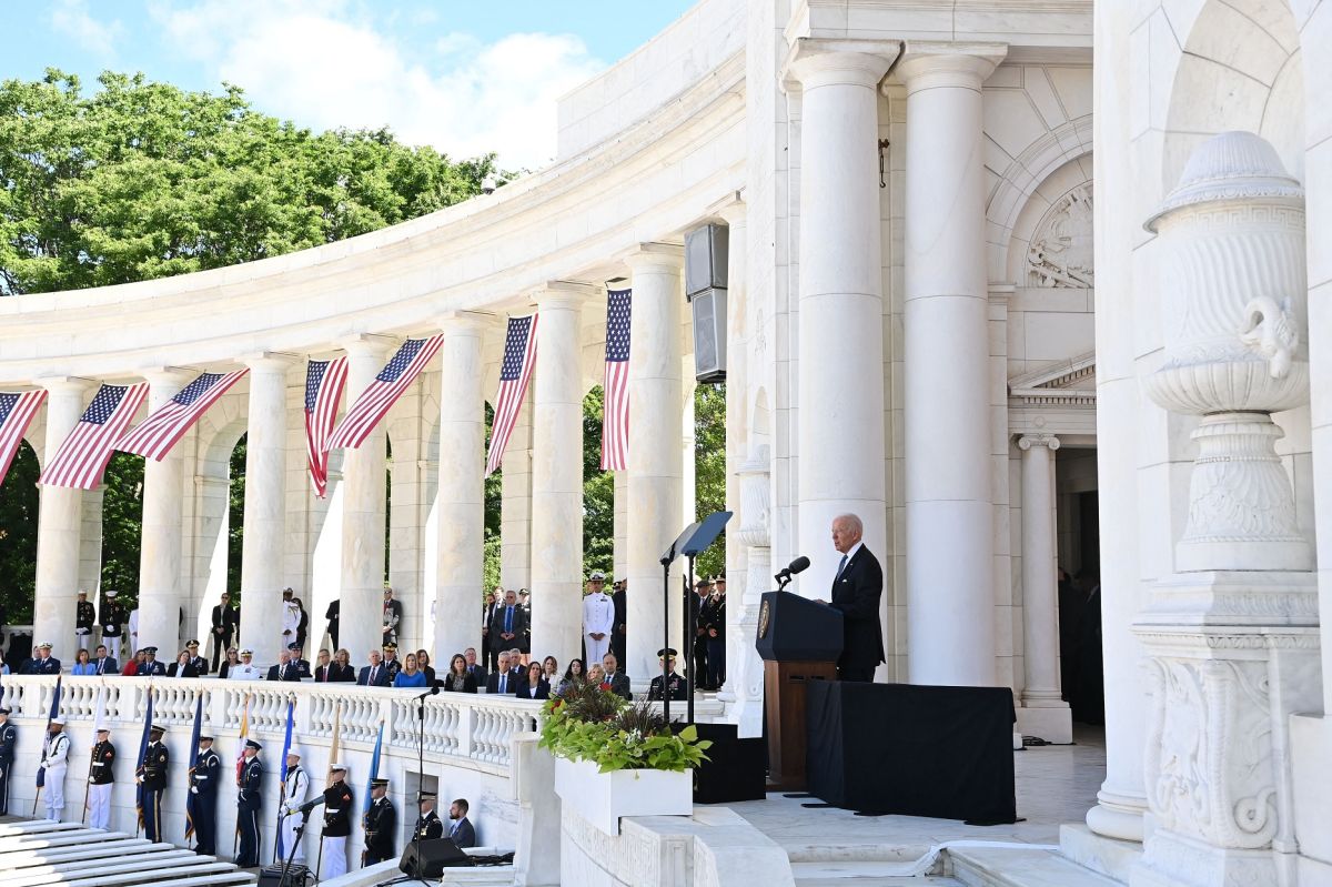 El presidente Biden lideró la ceremonia por el Memorial Day.