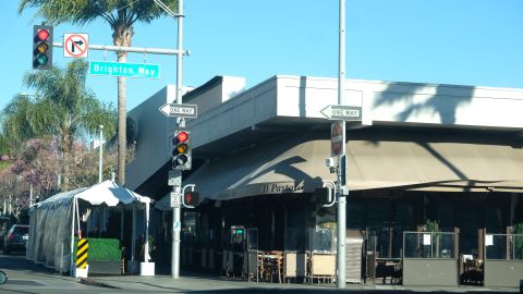 El restaurante Il Pastaio de Beverly Hills, donde se realizó el robo del 4 de marzo.