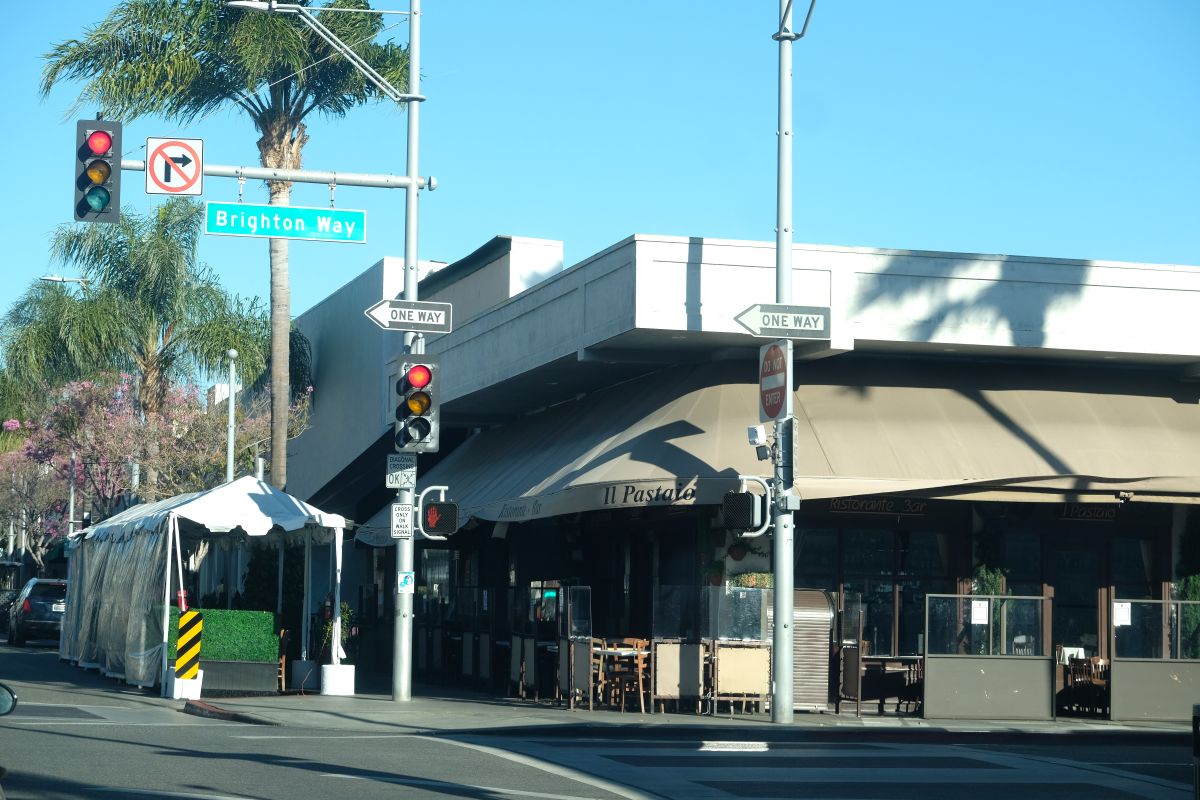 El restaurante Il Pastaio de Beverly Hills, donde se realizó el robo del 4 de marzo.