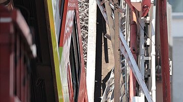 Vagón Metro colapsado