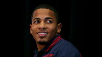 NEW YORK, NY - JANUARY 12: Felix Verdejo looks on during a conference to announce his fight at Madison Square Garden on January 12, 2016 in New York City.The bout is scheduled for February 27,2016 at Madison Square Garden. (Photo by Elsa/Getty Images)