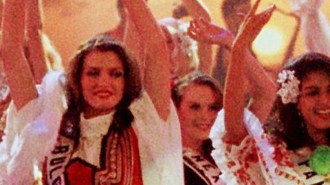 Alicia Machado en Miss Universo 1996.