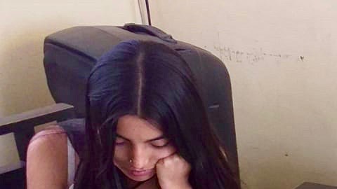 La familia de Juana Juárez en trabajo de escuela durante la pandemia.