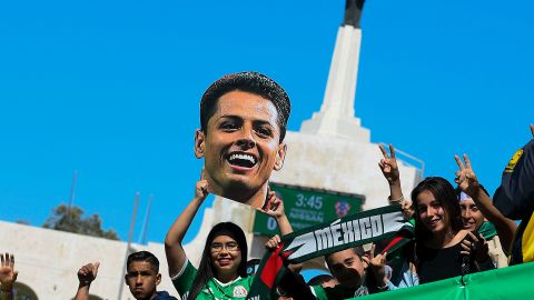 Chicharito fue la figura en la última visita del Tricolor al Memorial Coliseum.