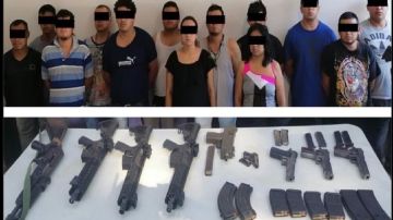 Revés al Mencho, caen 13 sicarios del CJNG con arsenal, tras persecución y tiroteo