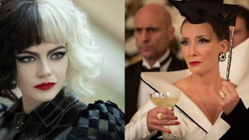 Emma Stone como Cruella y Emma Thompson como la Baronesa.