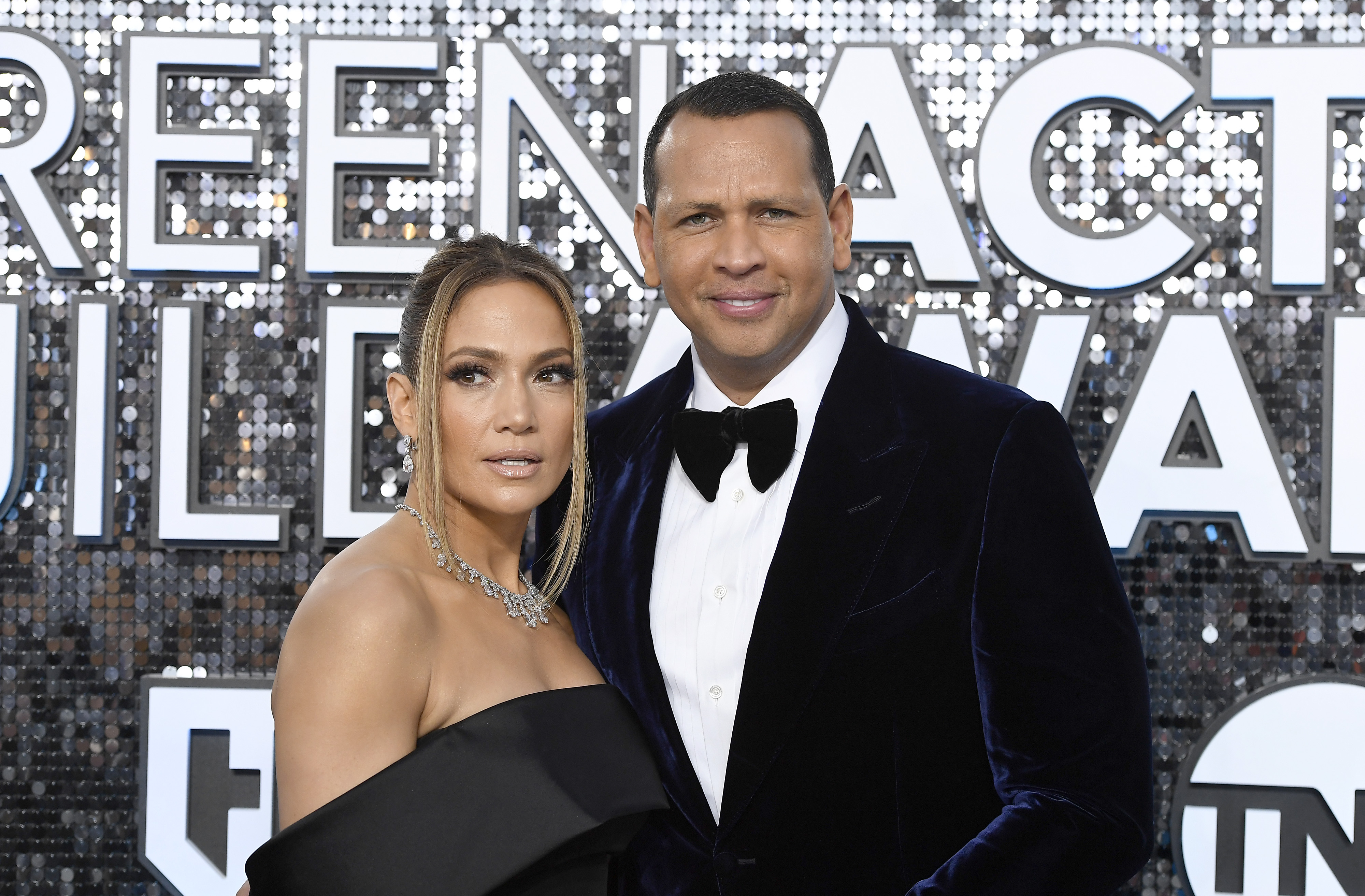 Jennifer Lopez y Alex Rodriguez en los Screen Actors Guild Awards 2020