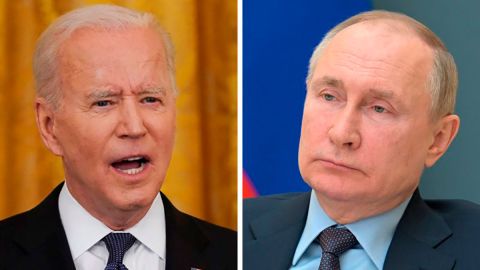 Vladimir Putin y Joe Biden