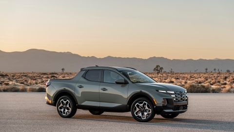 Foto lateral de la Hyundai Santa Cruz 2022