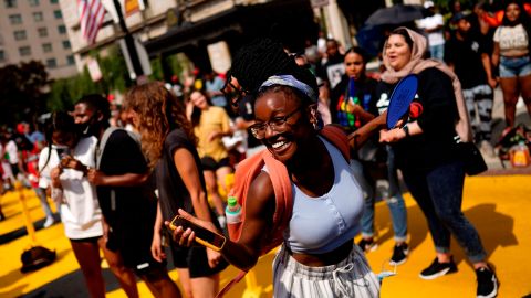 Las celebraciones de Juneteenth en Black Lives Matter Plaza, en Washington, D.C.