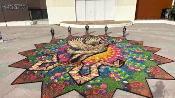 Exposición de El Aguila y la Serpiente, un proyecto itinerante, en Tecate, Baja California.