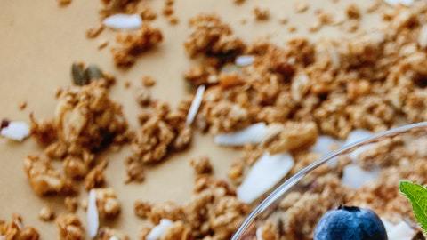 Avena y frutas