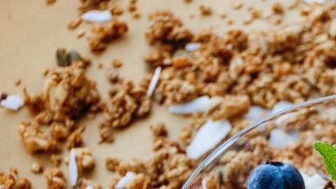 Avena y frutas