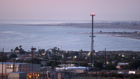 La laguna Salton Sea, muy cerca de donde se produjo el "enjambre" de temblores.