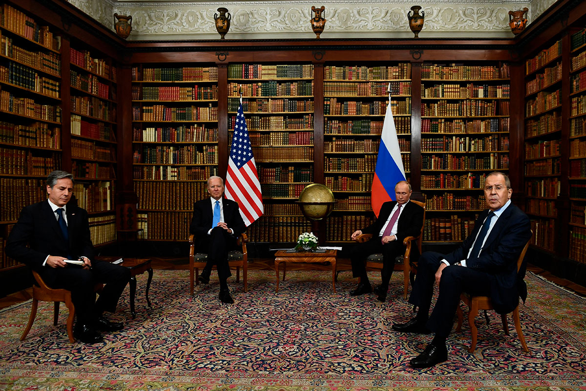 Vladimir Putin y Joe Biden en Ginebra Suiza