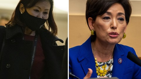 Las representantes republicanas Michelle Steel y Young Kim, ambas de California.