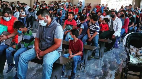 Refugiados en Tijuana.