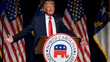 El expresidente Donald Trump participó en la Convención Republicana de Carolina del Norte.