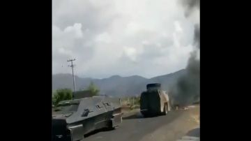 VIDEO: Cárteles Unidos golpea al Mencho y quema troca monstruo con sicarios del CJNG dentro