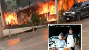 VIDEO: Matan a balazos a dueño de birriería y queman restaurante donde AMLO comió