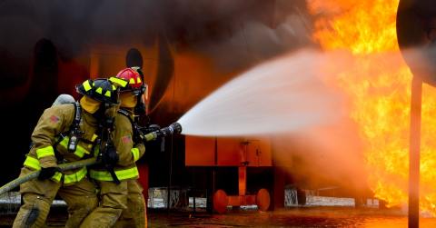 Incendio en edificio