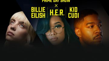 Billie Eilish, H.E.R. y Kid Cudi en concierto de Prime Day.