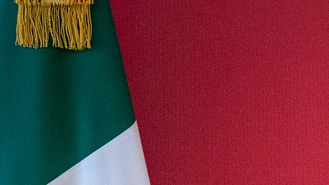 El secretario Alejandro Mayorkas y el canciller mexicano Marcelo Ebrard.