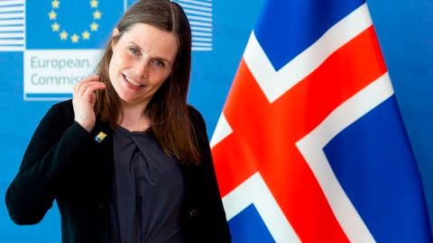 La primera ministra de Islandia, Katrin Jakobsdottir.