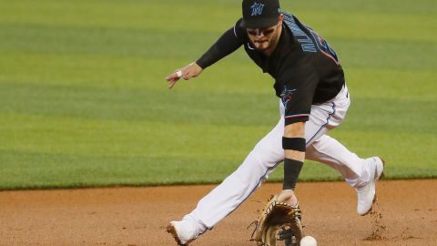 Actualmente se desempeña como infielder de los Marlins de Miami.