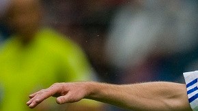 Campos frente a Messi en un partido benéfico hace varios años.