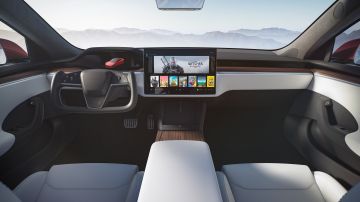 Foto del interior del Tesla Model S