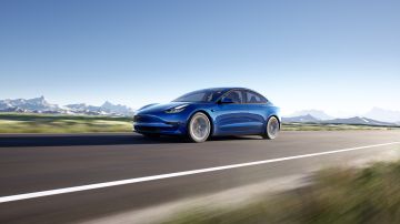Vista frontal del Model 3 de Tesla