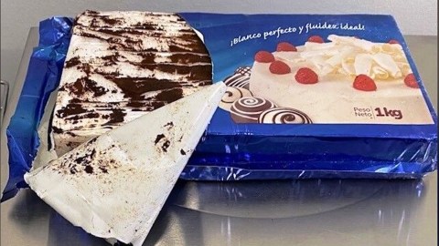 El falso postre incautado en Maine.