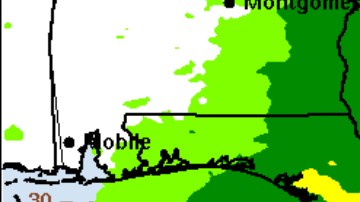 El gráfico muestra el potencial de lluvia de Fred sobre Florida.