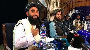 Zabihullah Mujahid es el portavoz de los talibanes.